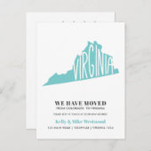 VIRGINIA新しいアドレスを移動しました新しいホーム ポストカード (正面/裏面)