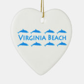 Virginia Beachのイルカのロゴ セラミックオーナメント (右)