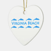 Virginia Beachのイルカのロゴ セラミックオーナメント (左)