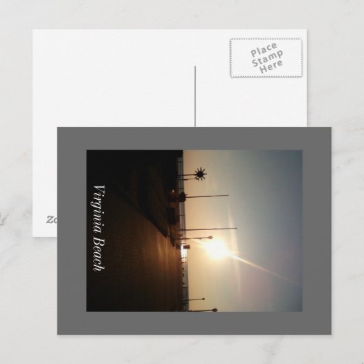 Virginia Beachの日の出 ポストカード (正面/裏面)