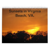 Virginia BeachのVAのカレンダーの日没 カレンダー (カバー)