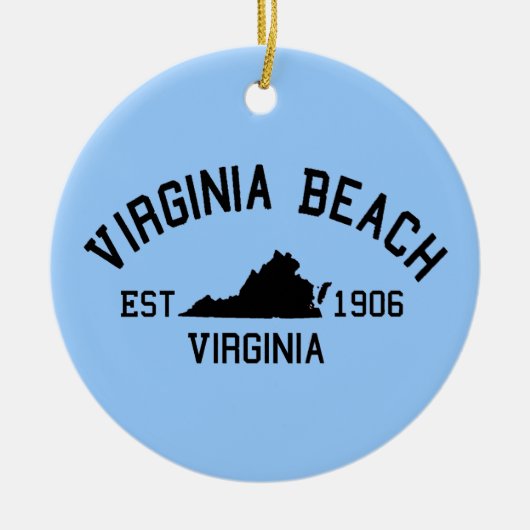 Virginia Beach。 セラミックオーナメント (正面)