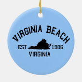Virginia Beach。 セラミックオーナメント (裏面)