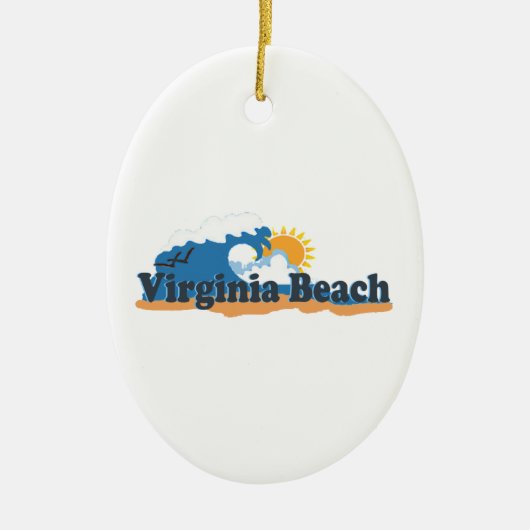 Virginia Beach。 セラミックオーナメント (正面)