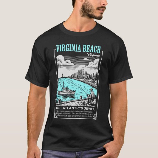 Virginia Beach City Virginia The Atlantic’s Jewel Tシャツ (正面)