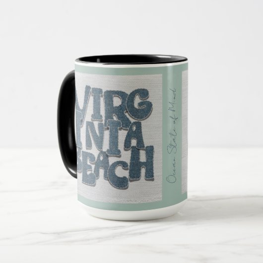 Virginia Beach Coastal Denim Mug マグカップ (正面左)