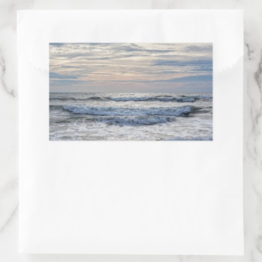 Virginia Beach Sunrise 長方形シール (バッグ)