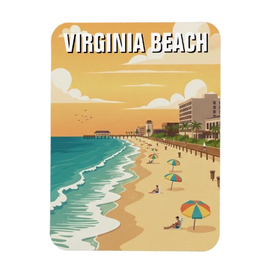 Virginia Beach Travel マグネット (縦)