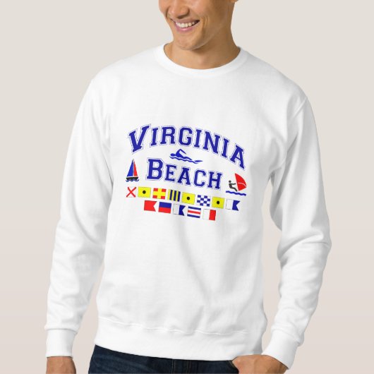 Virginia Beach VAのシグナルフラグ スウェットシャツ (正面)