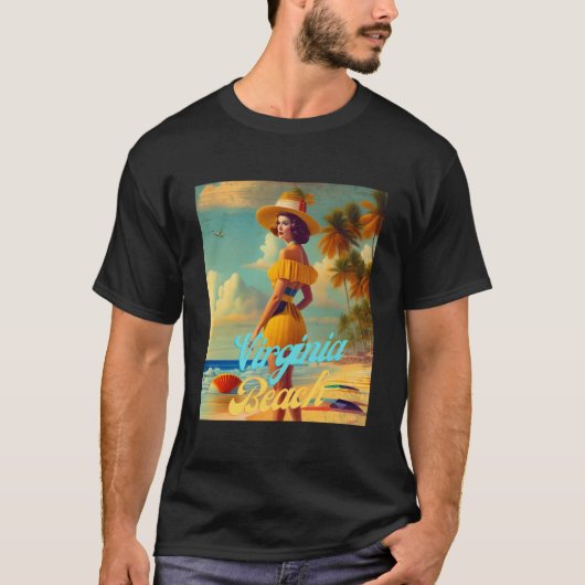 Virginia Beach Virginia Parasdise Beautiful Tシャツ (正面)