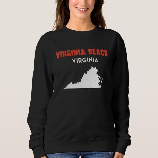 Virginia Beach Virginia USA State America Travel V スウェットシャツ (正面)