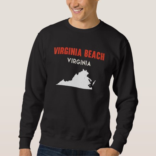 Virginia Beach Virginia USA State America Travel V スウェットシャツ (正面)