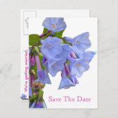 Virginia Bluebels日付の保存 案内ポストカード (正面/裏面)