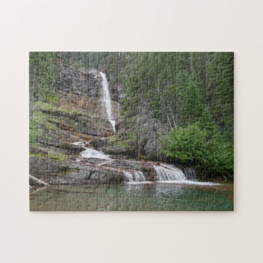 Virginia Falls II at Glacier National Park ジグソーパズル (横)