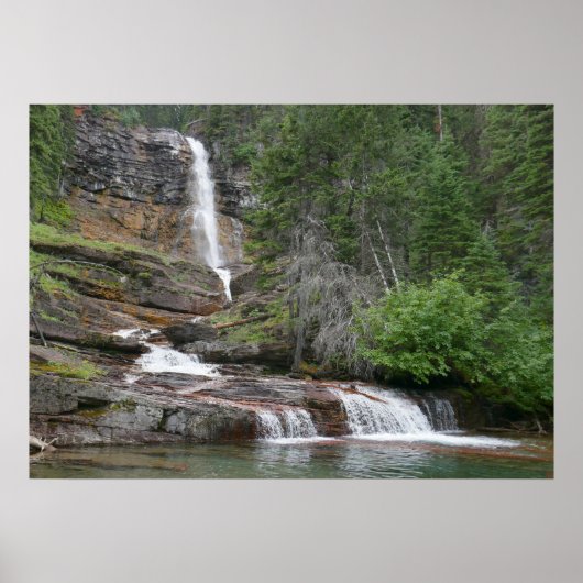 Virginia Falls II at Glacier National Park ポスター (正面)