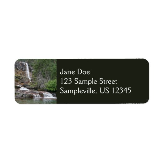 Virginia Falls II at Glacier National Park ラベル (正面)