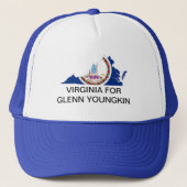 Virginia for GLENN YOUNGKIN GOVERNOR Trucker Hat キャップ (正面)