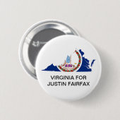 Virginia for JUSTIN FAIRFAX GOVERNORボタン 缶バッジ (正面&裏面)