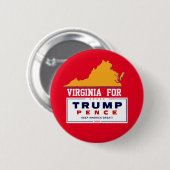Virginia for Trump Pence 2020 缶バッジ (正面&裏面)