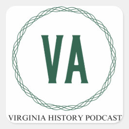 Virginia Historyポッドキャストロゴステッカー スクエアシール