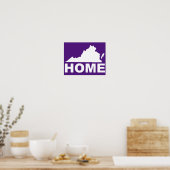 Virginia Home Away From State Poster Sign ポスター (キッチン)