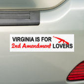 Virginia Is For 2nd Amendment Lovers バンパーステッカー (車上)