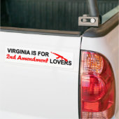 Virginia Is For 2nd Amendment Lovers バンパーステッカー (トラック上)
