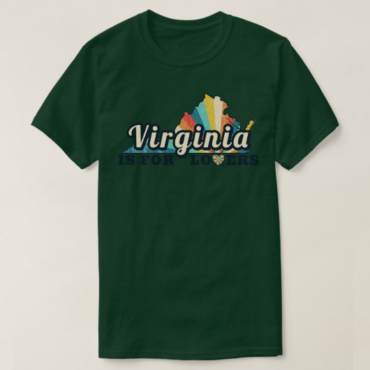 Virginia Is For Lovers MapsヴィンテージTシャツ Tシャツ (デザイン正面)