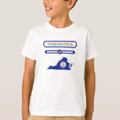 VIRGINIA MAP, VIRGINIA, USA. SAMER BRASIL Tシャツ (正面)