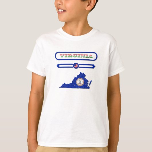 VIRGINIA MAP, VIRGINIA, USA. SAMER BRASIL Tシャツ (正面)