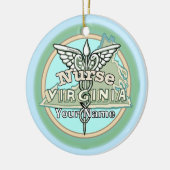 Virginia Nurse Caduceus セラミックオーナメント (左)