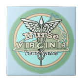 Virginia Nurse Caduceus タイル (正面)
