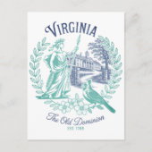Virginia Old Dominion State Travel Postcard ポストカード (正面)