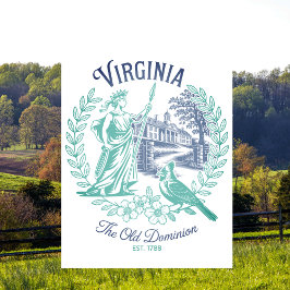 Virginia Old Dominion State Travel Postcard ポストカード