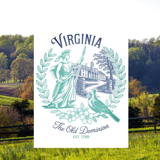 Virginia Old Dominion State Travel Postcard ポストカード