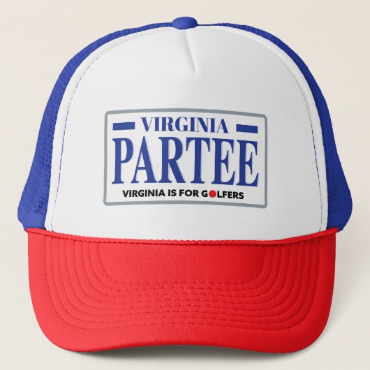 Virginia Par-Tee License Plate Trucker Hat キャップ (正面)