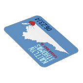 Virginia Save the Date – カスタマイズ可能な都市 マグネット (右側)