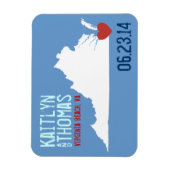 Virginia Save the Date – カスタマイズ可能な都市 マグネット (縦)