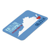 Virginia Save the Date – カスタマイズ可能な都市 マグネット (左側)