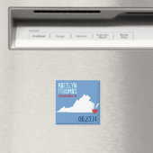 Virginia Save the Date – カスタマイズ可能な都市 マグネット (インサイチュ (食洗機))