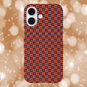 Virginia Silhouette Checker Pattern Blue Orange Case-Mate iPhoneケース