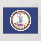 Virginia State Flag Dominion Sic Semper Tyrannis ポストカード (正面)