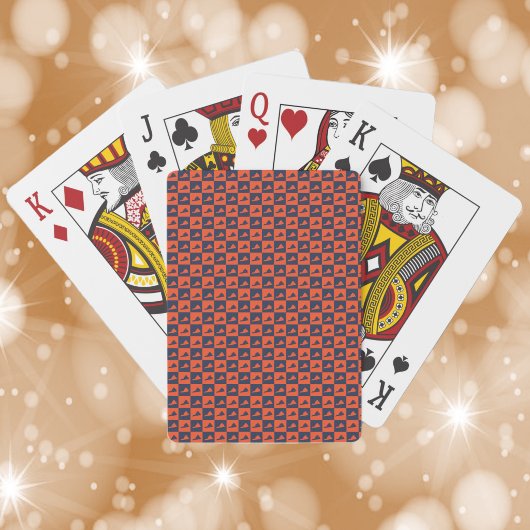 Virginia US State Orange and Blue Pattern トランプ