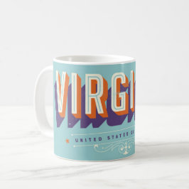 Virginia USA Vintage Postcard Mug コーヒーマグカップ