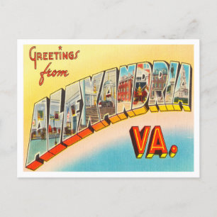 Virginia Vintage Travelアレクサンドリアからの挨拶 ポストカード