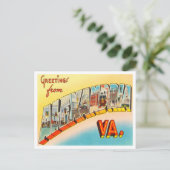 Virginia Vintage Travelアレクサンドリアからの挨拶 ポストカード (スタンド正面)