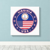 Virginia, Virginia poster, Virginia canvas キャンバスプリント (インサイチュ (ウッドフロア))