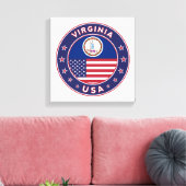 Virginia, Virginia poster, Virginia canvas キャンバスプリント (インサイチュ (リビング))