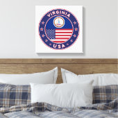 Virginia, Virginia poster, Virginia canvas キャンバスプリント (インサイチュ (寝室))