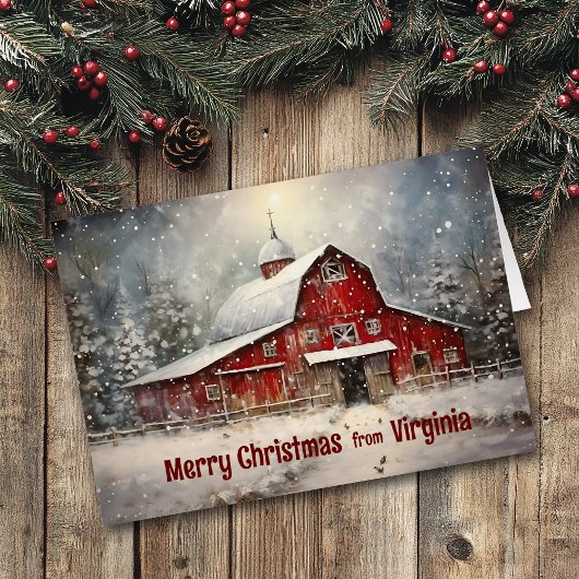 Virginia Winter Barn Cardからのメリークリスマス